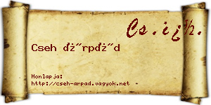 Cseh Árpád névjegykártya