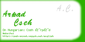 arpad cseh business card